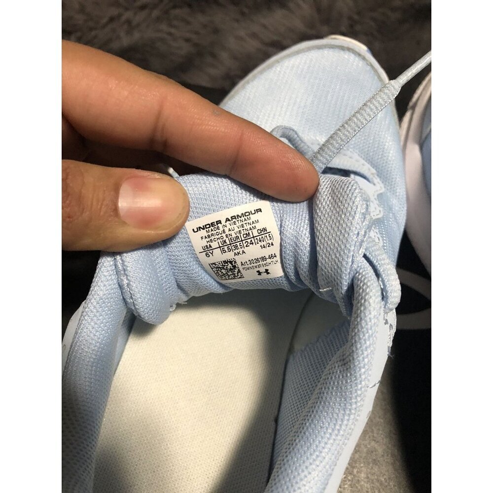 Under Armour Assert Big Kids Unisex Running Shoes, Size 6Y, Light Blue, Lace Up - Picture 6 of 8